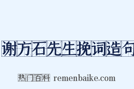 谢方石先生挽词造句是什么意思的图片